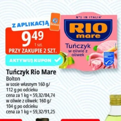 Tuńczyk w sosie własnym Rio Mare promocja w Leclerc