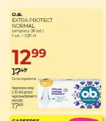 Tampony O.B. Extra Protect Normal promocja w Drogerie Jawa