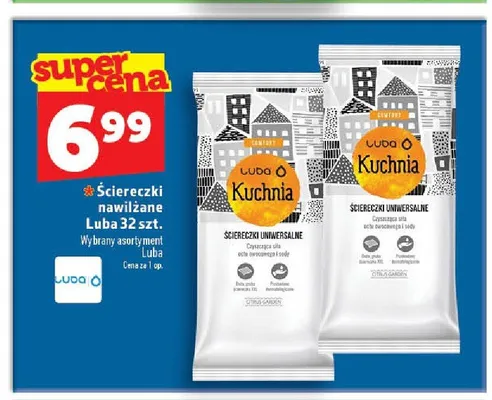 Ściereczki nawilżane Luba promocja w TOPAZ