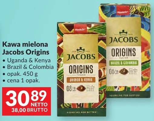Kawa mielona Jacobs Origins promocja w Makro
