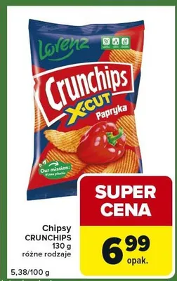 Chipsy CRUNCHIPS 130 g różne rodzaje promocja w Carrefour Express