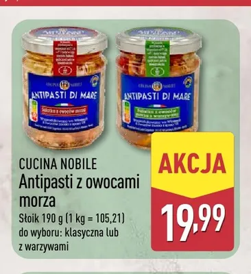 Antipasti z owocami morza z warzywami Cucina Nobile promocja w Aldi