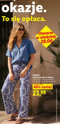 Spodnie damskie z wiskozy Esmara promocja w Lidl