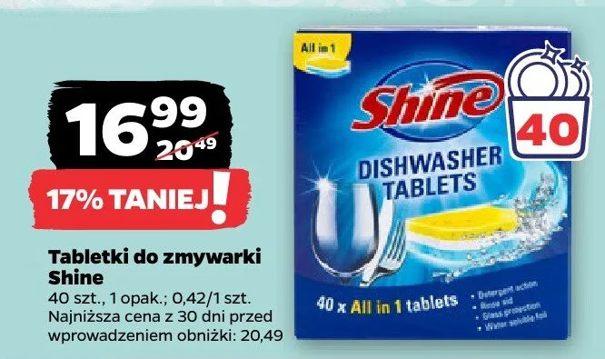 Tabletki do zmywarki Shine promocja w Netto