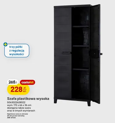 Szafa plastikowa wysoka promocja w Castorama