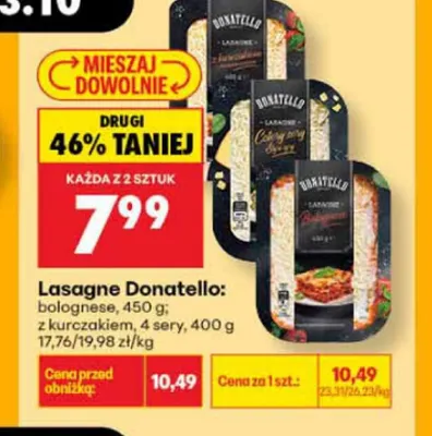 Lasagne Donatello 4 sery promocja w Biedronka