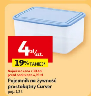 Pojemnik na żywność prostokątny Curver promocja w Auchan