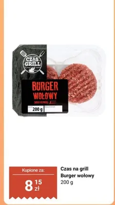 Burger wołowy Czas na Grill promocja w Biedronka