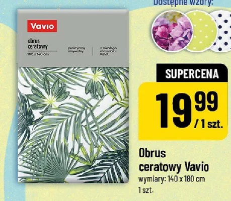 Obrus ceratowy vavio wymiary 140x180cm 1szt. promocja w POLOmarket