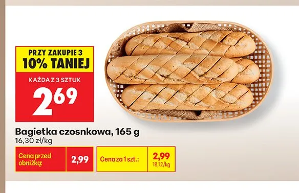 Bagietka czosnkowa promocja w Biedronka