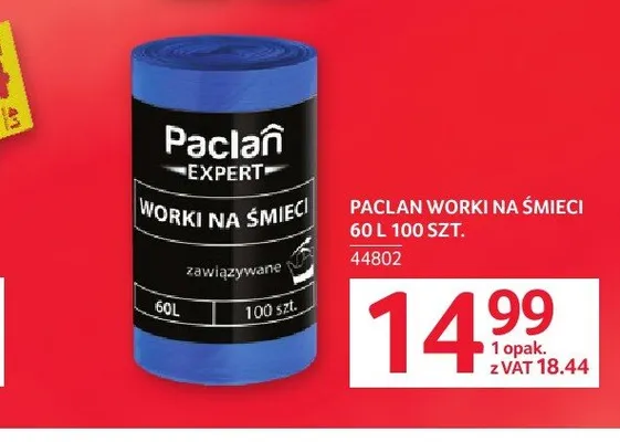 Worki na śmieci Paclan 60l promocja w Selgros