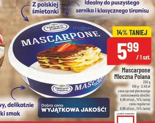Mascarpone Mleczna Polana promocja w POLOmarket