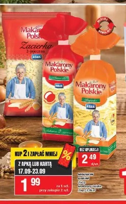 Makaron Babuni kluseczki Makarony Polskie promocja w Chorten