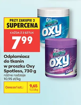 Odplamiacz do tkanin w proszku Oxy Spotless Color promocja w Biedronka