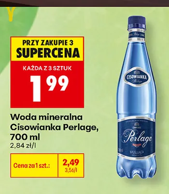 Woda mineralna gazowana Cisowianka Perlage promocja w Biedronka