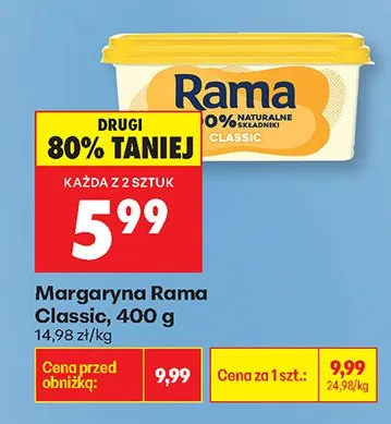 Margaryna Rama Classic promocja w Biedronka