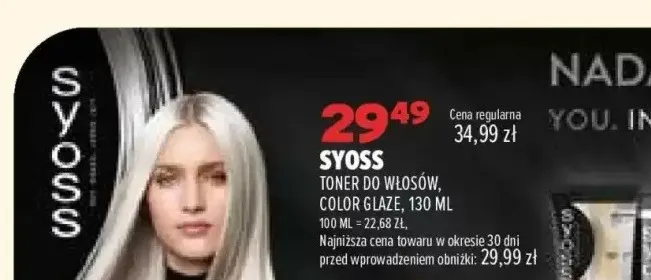 Toner do włosów Syoss Color Glaze promocja w Drogerie Natura