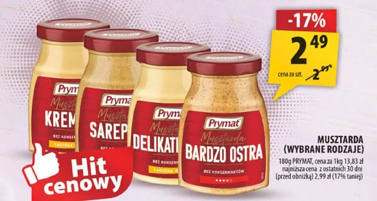 Musztarda Prymat promocja w Arhelan