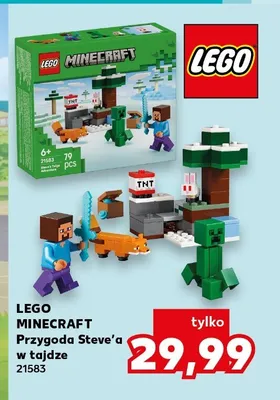 Klocki LEGO MINECRAFT Przygoda Steve'a w tajdze 21583 promocja w Kaufland