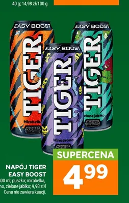 Napój Tiger Easy Boost mirabelka promocja w Stokrotka