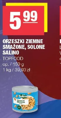 Orzeszki ziemne smażone, solone Salino promocja w SPAR