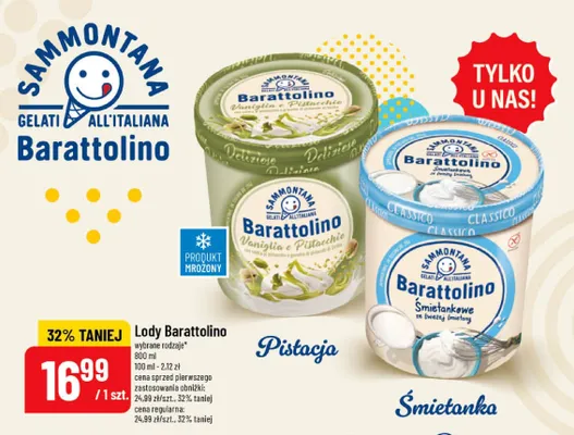 Lody Sammontana Barattolino Pistacja promocja w POLOmarket
