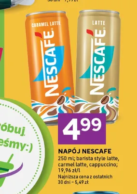 Napój kawowy Nescafe Barista Style Latte promocja w Stokrotka