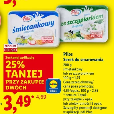 Serek do smarowania śmietankowy  promocja w Lidl