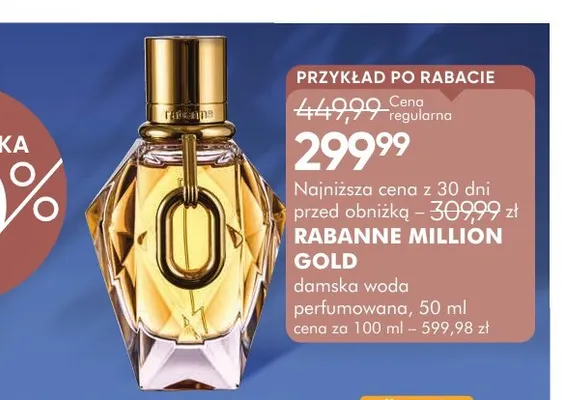 Damska woda perfumowana Rabanne Million Gold promocja w Super-Pharm