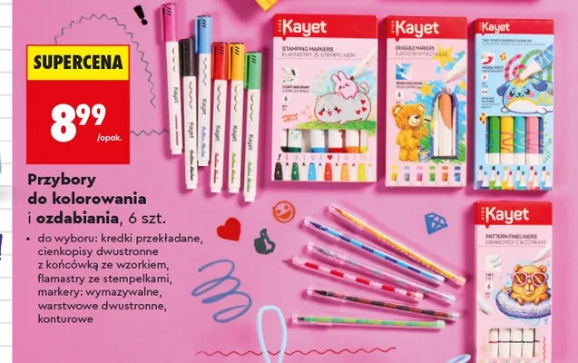 Markery wymazywalne Kayet promocja w Biedronka