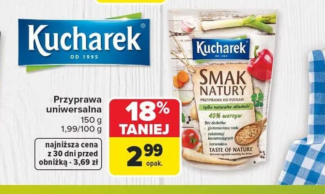 Przyprawa uniwersalna Smak Natury Kucharek promocja w Carrefour Market