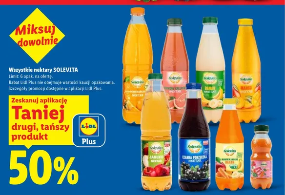 Nektar Solevita Jabłko promocja w Lidl