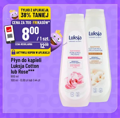 Płyn do kąpieli Luksja Cotton promocja w POLOmarket