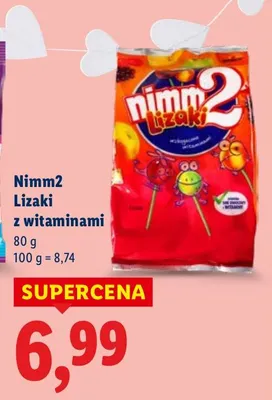 Lizaki z witaminami Nimm2 80g promocja w Lidl