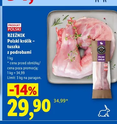 Polski królik tuszka z podrobami Rzeźnik promocja w Lidl