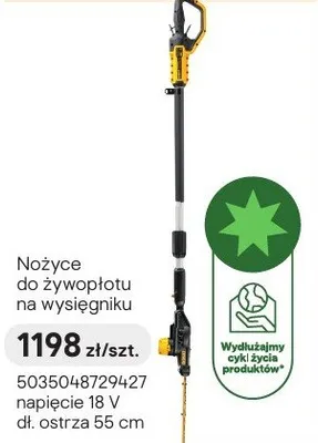 Nożyce do żywopłotu na wysięgniku promocja w Castorama