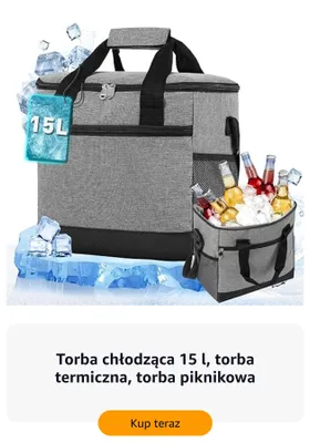 Torba chłodząca 15 l torba termiczna torba piknikowa promocja w Amazon