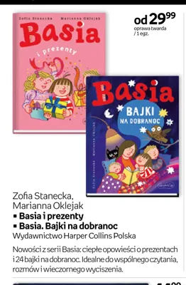 Książka Basia. Bajki na dobranoc Harper Collins Polska promocja w Empik