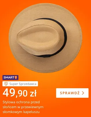 Kapelusz słomkowy promocja w Allegro