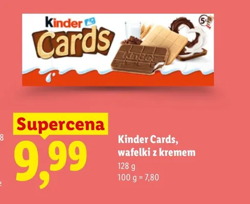 Wafelki z kremem Kinder Cards promocja w Lidl