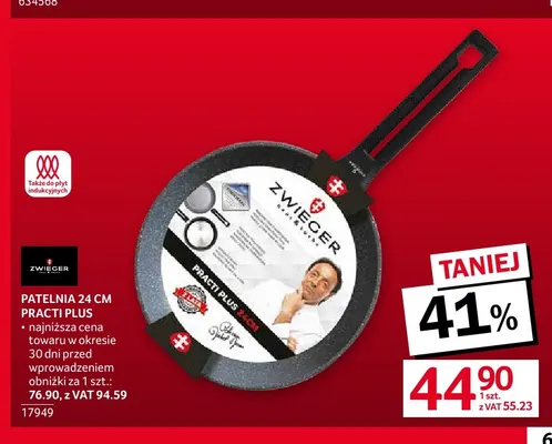 Patelnia 24 cm Practi Plus Zwieger promocja w Selgros