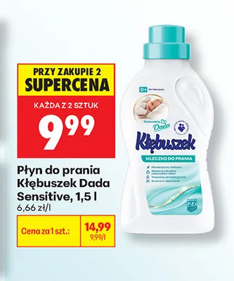 Płyn do prania Kłębuszek Dada Sensitive promocja w Biedronka