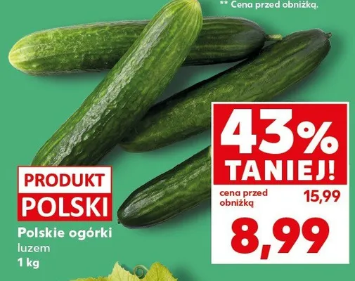Ogórki luzem promocja w Kaufland