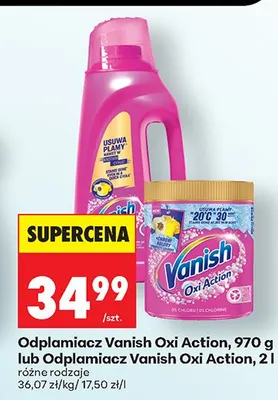 Odplamiacz Oxi Action, różne rodzaje promocja w Biedronka