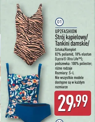 Strój kąpielowy i tankini damskie UP2FASHION promocja w Aldi