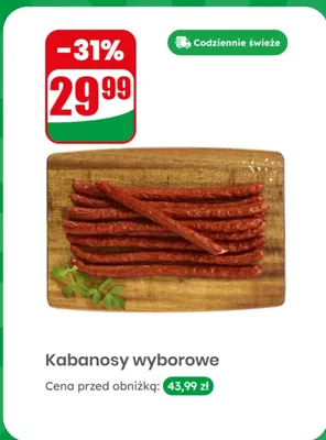 Kabanosy wyborowe promocja w Dino