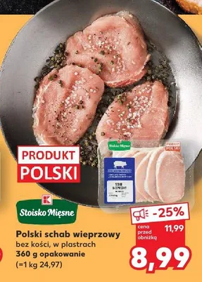 Schab wieprzowy polski bez kości w plastrach promocja w Kaufland