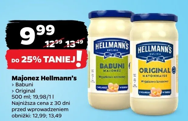 Majonez Babuni i Original promocja w Netto