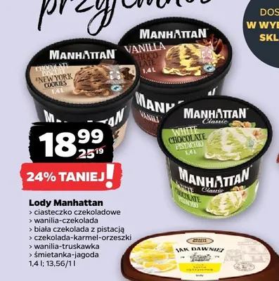 Lody ciasteczko czekoladowe promocja w Netto