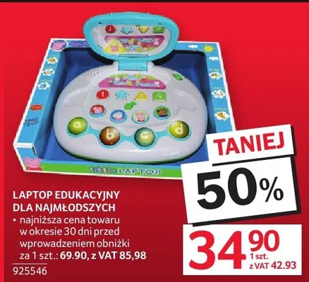Laptop edukacyjny dla najmłodszych promocja w Selgros